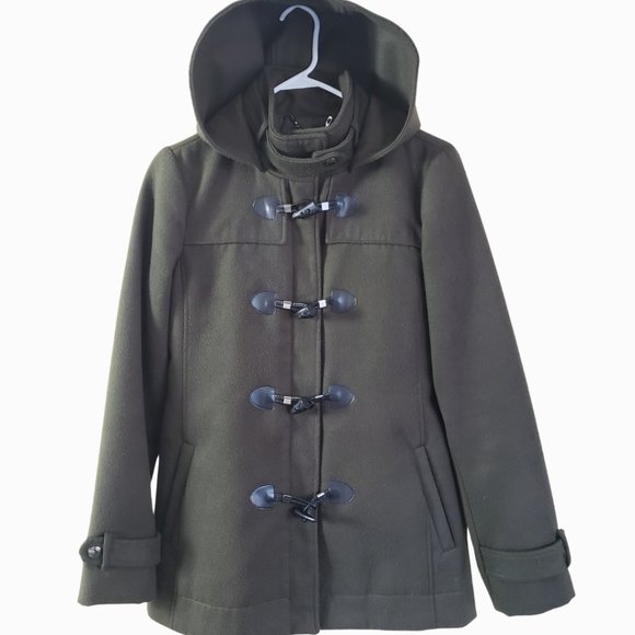 BCBGeneration Jackets & Blazers - BCBGeneration Pea Coat Jacket Zip & Toggle Buttons